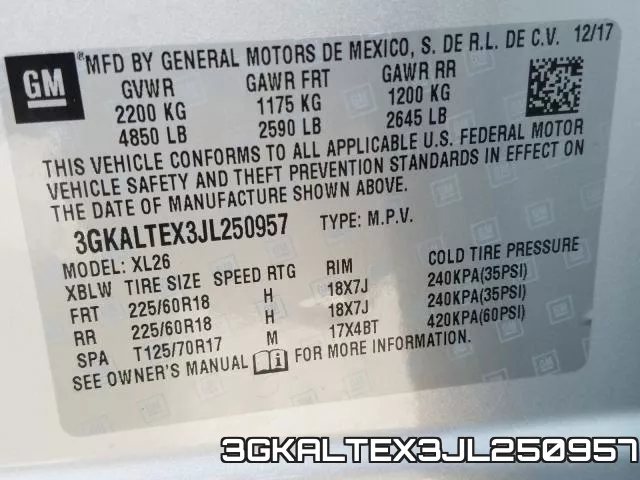 3GKALTEX3JL250957 фото 2