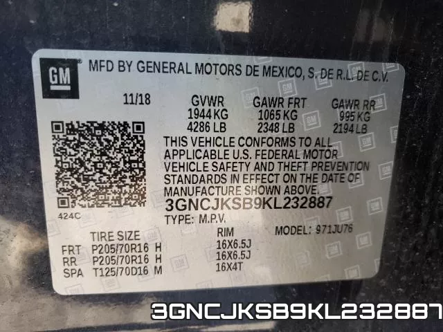 3GNCJKSB9KL232887 фото 2
