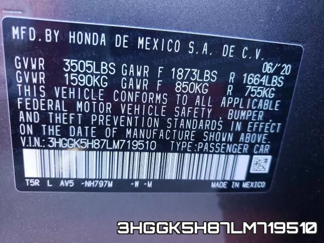 3HGGK5H87LM719510 фото 2