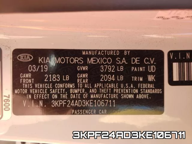 3KPF24AD3KE106711 фото 2