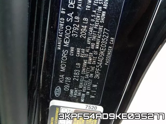 3KPF54AD9KE035277 фото 2