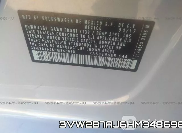 3VW2B7AJ6HM348698 фото 10