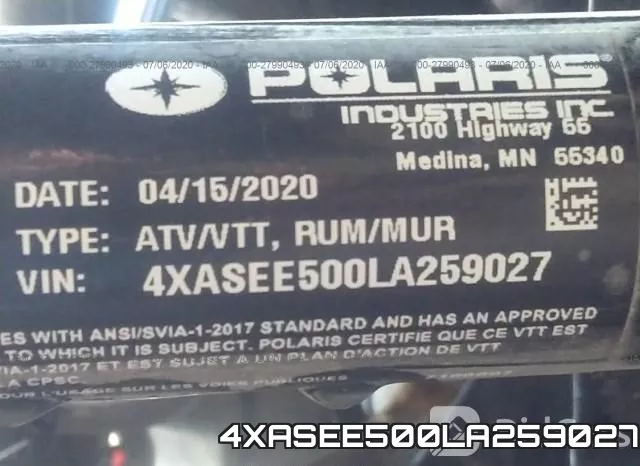 4XASEE500LA259027 фото 2