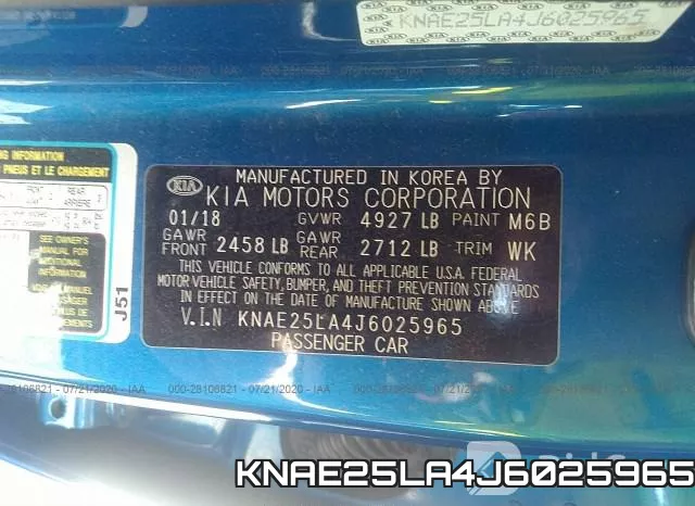 KNAE25LA4J6025965 фото 10