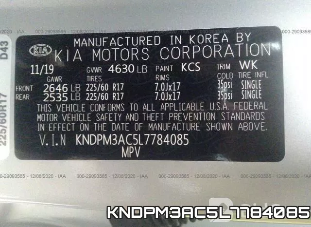 KNDPM3AC5L7784085 фото 10