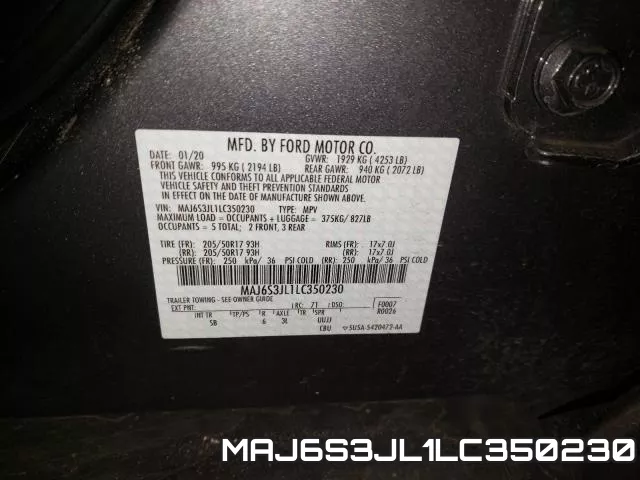 MAJ6S3JL1LC350230 фото 2