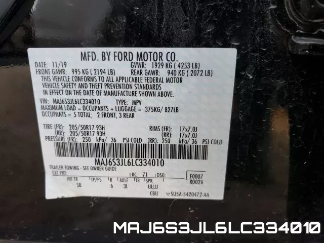 MAJ6S3JL6LC334010 фото 2