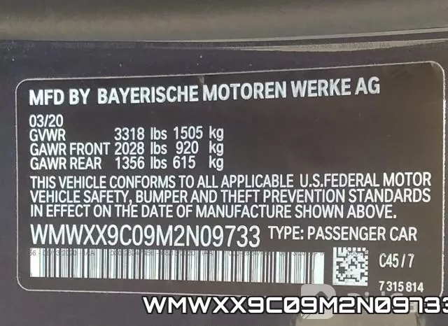 WMWXX9C09M2N09733 фото 10