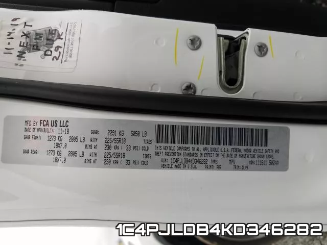 1C4PJLDB4KD346282 фото 2