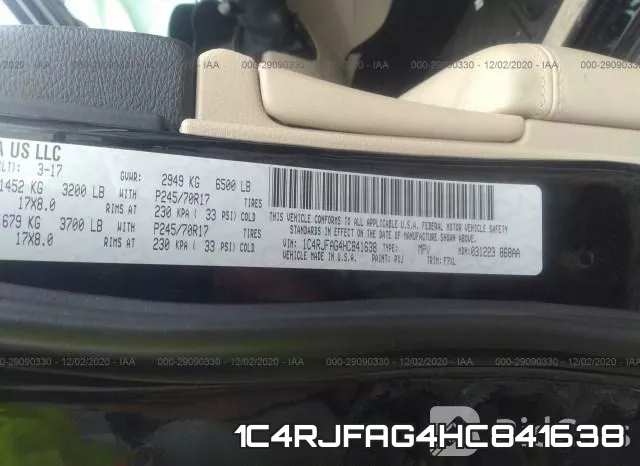 1C4RJFAG4HC841638 фото 9