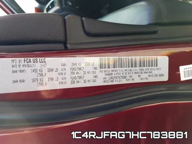 1C4RJFAG7HC783881 фото 2