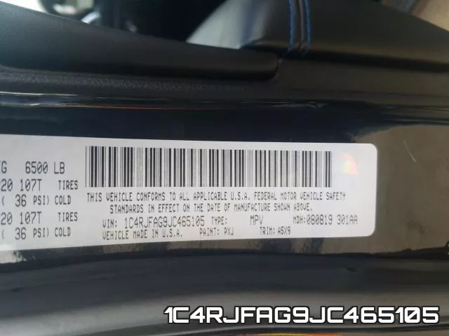 1C4RJFAG9JC465105 фото 2