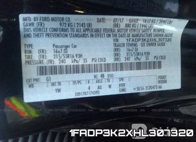 1FADP3K2XHL307320 фото 10