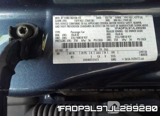 1FADP3L97JL289280 фото 10