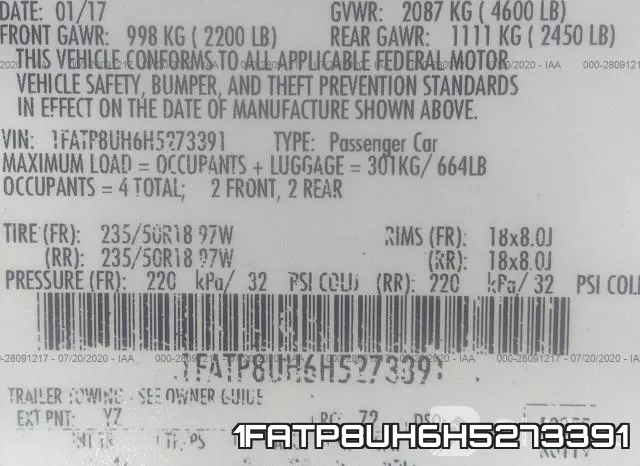 1FATP8UH6H5273391 фото 10