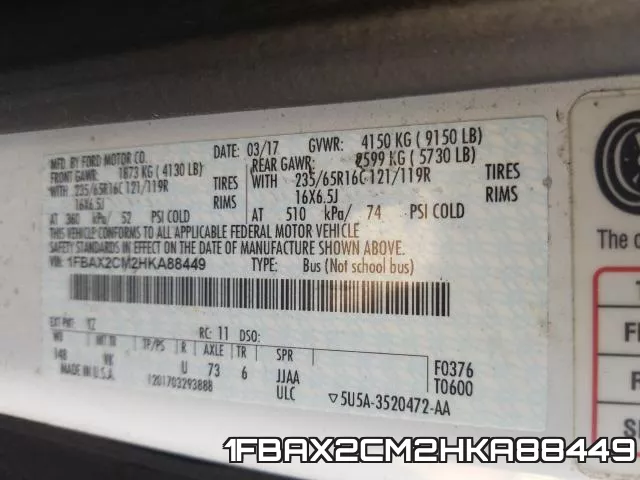 1FBAX2CM2HKA88449 фото 2