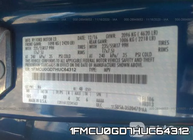 1FMCU0GD7HUC64312 фото 10