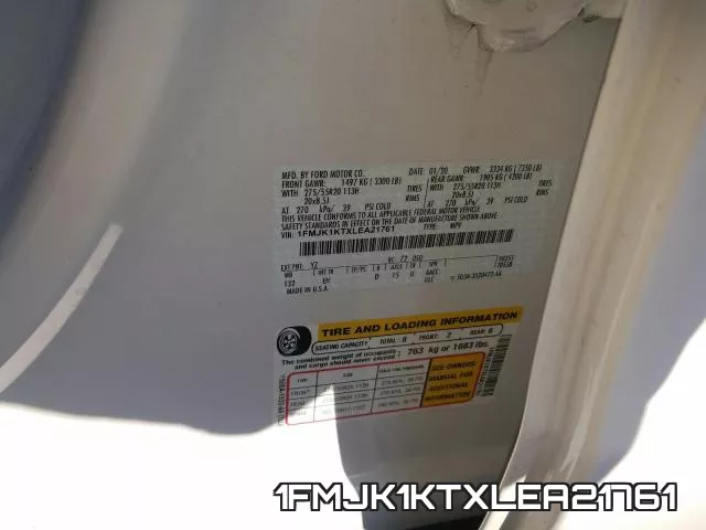 1FMJK1KTXLEA21761 фото 2