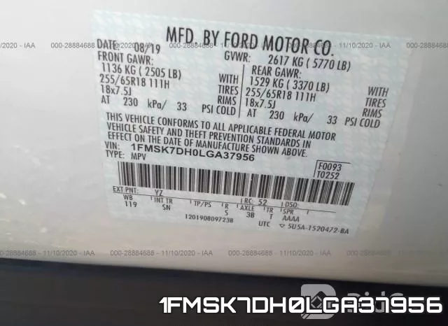 1FMSK7DH0LGA37956 фото 9