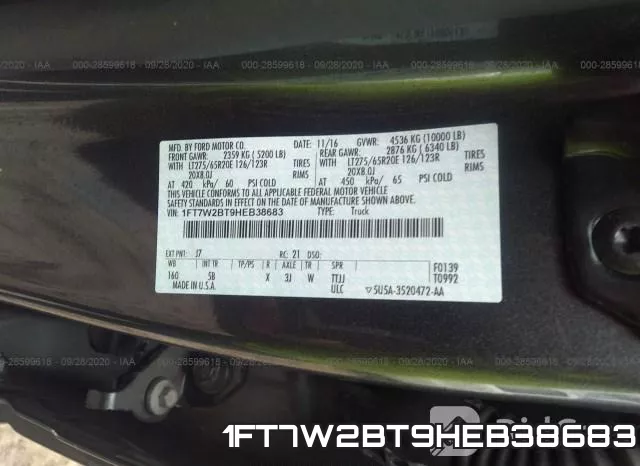 1FT7W2BT9HEB38683 фото 10