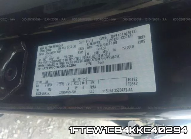 1FTEW1CB4KKC40294 фото 10