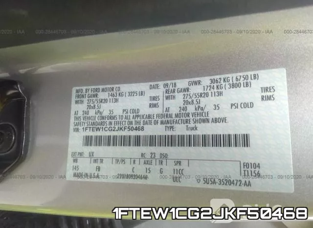 1FTEW1CG2JKF50468 фото 9