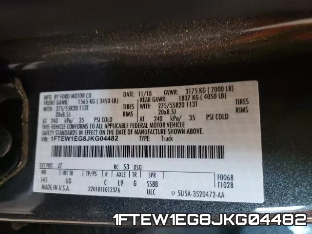 1FTEW1EG8JKG04482 фото 2