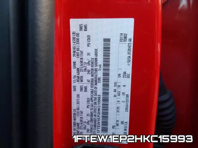 1FTEW1EP2HKC15993 фото 2