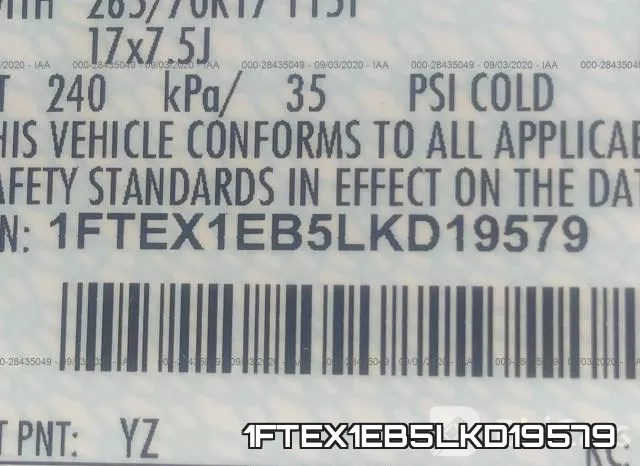 1FTEX1EB5LKD19579 фото 10