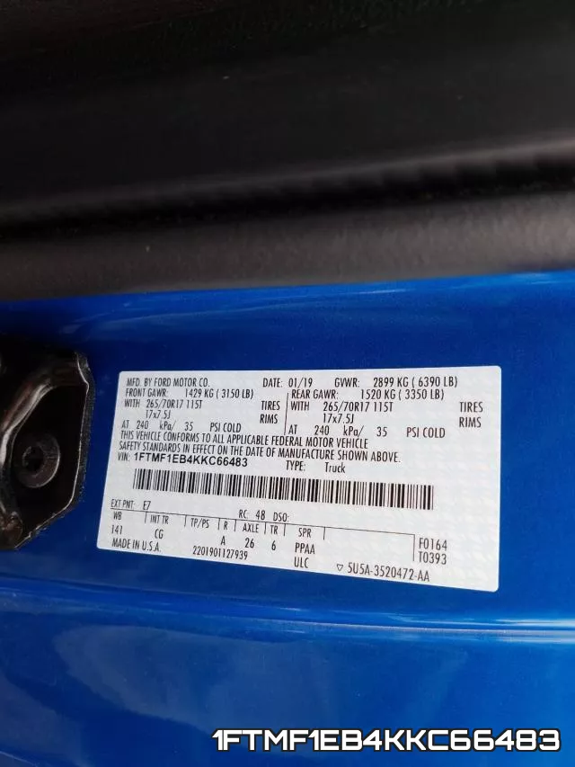 1FTMF1EB4KKC66483 фото 2