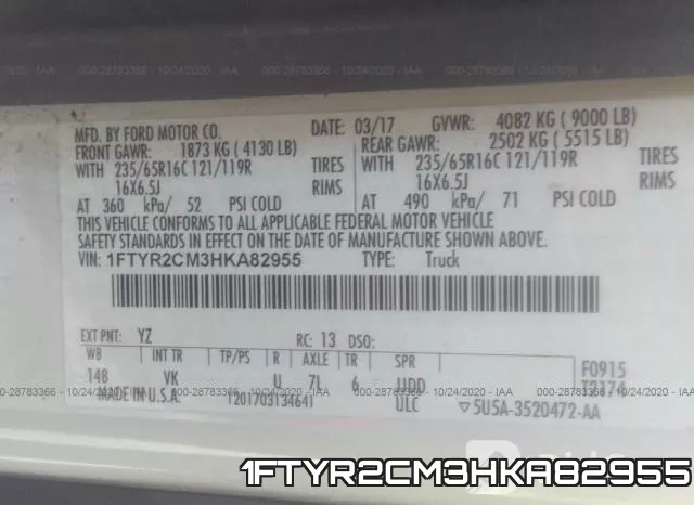 1FTYR2CM3HKA82955 фото 10