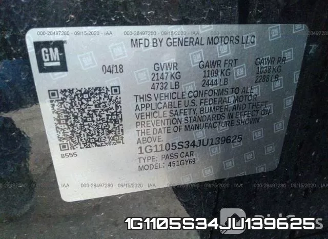 1G1105S34JU139625 фото 10