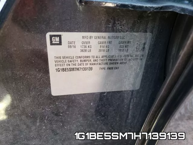 1G1BE5SM7H7139139 фото 2