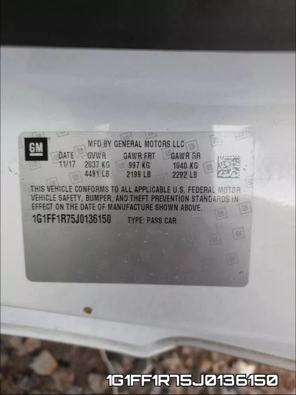 1G1FF1R75J0136150 фото 2