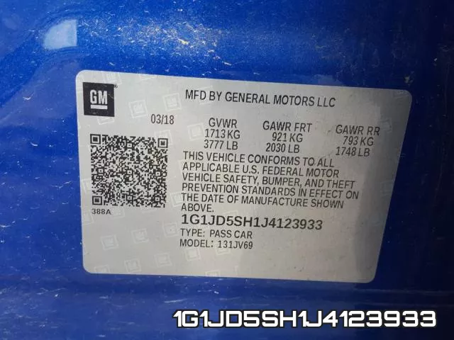 1G1JD5SH1J4123933 фото 2