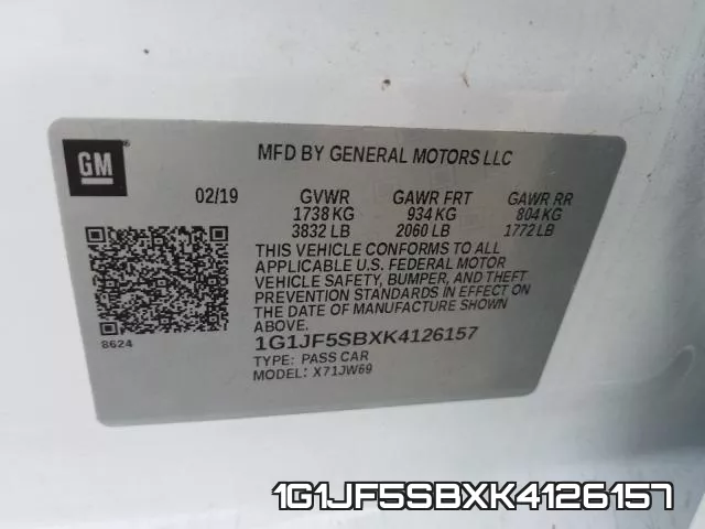 1G1JF5SBXK4126157 фото 2