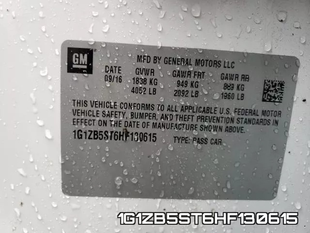 1G1ZB5ST6HF130615 фото 2