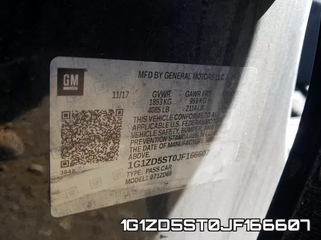 1G1ZD5ST0JF166607 фото 2