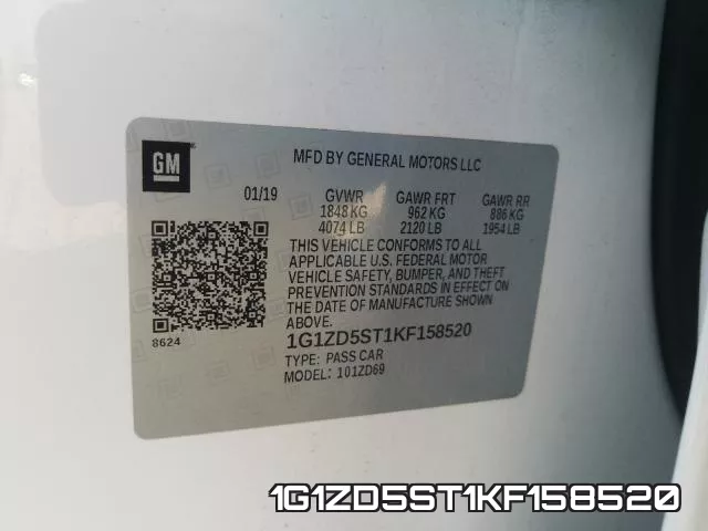 1G1ZD5ST1KF158520 фото 2