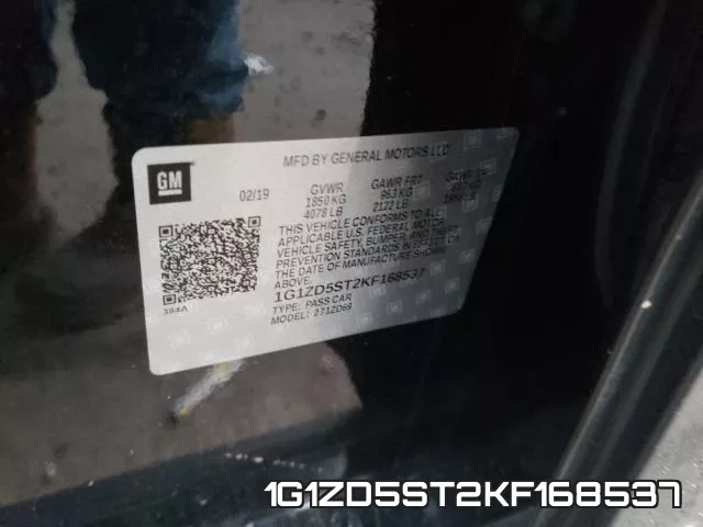 1G1ZD5ST2KF168537 фото 2