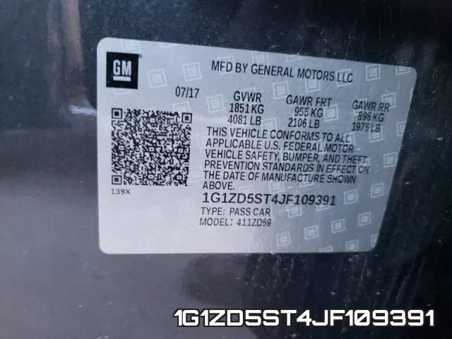 1G1ZD5ST4JF109391 фото 2