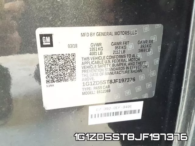 1G1ZD5ST8JF197376 фото 2
