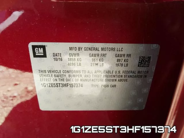 1G1ZE5ST3HF157374 фото 2