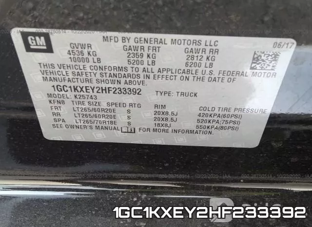 1GC1KXEY2HF233392 фото 10