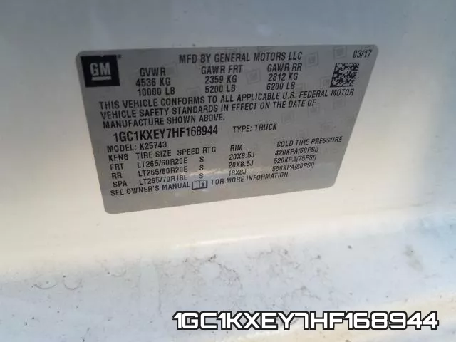 1GC1KXEY7HF168944 фото 2