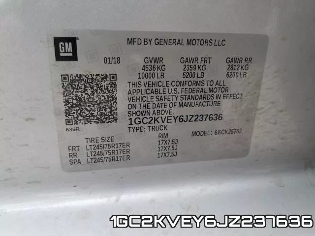 1GC2KVEY6JZ237636 фото 2