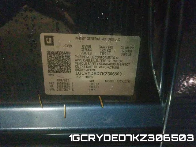 1GCRYDED7KZ306503 фото 2