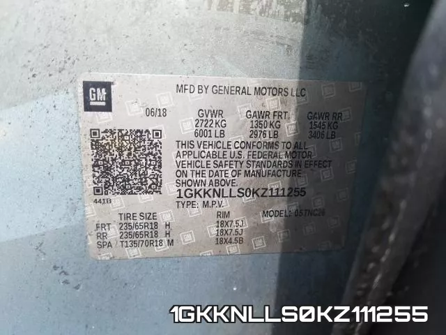 1GKKNLLS0KZ111255 фото 2