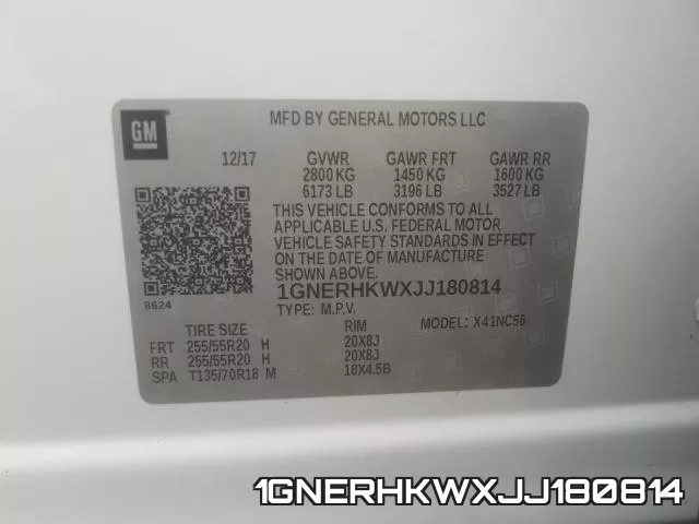 1GNERHKWXJJ180814 фото 2
