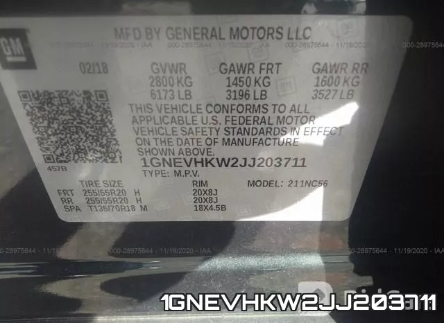 1GNEVHKW2JJ203711 фото 10